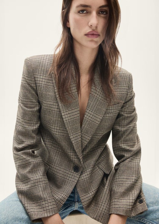 Mango check blazer