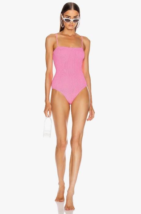 hunza g swimwear pink swimsuit