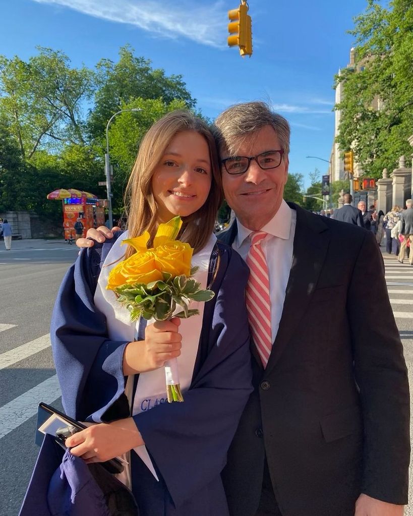 George Stephanopoulos with daughter Harper on her graduation day