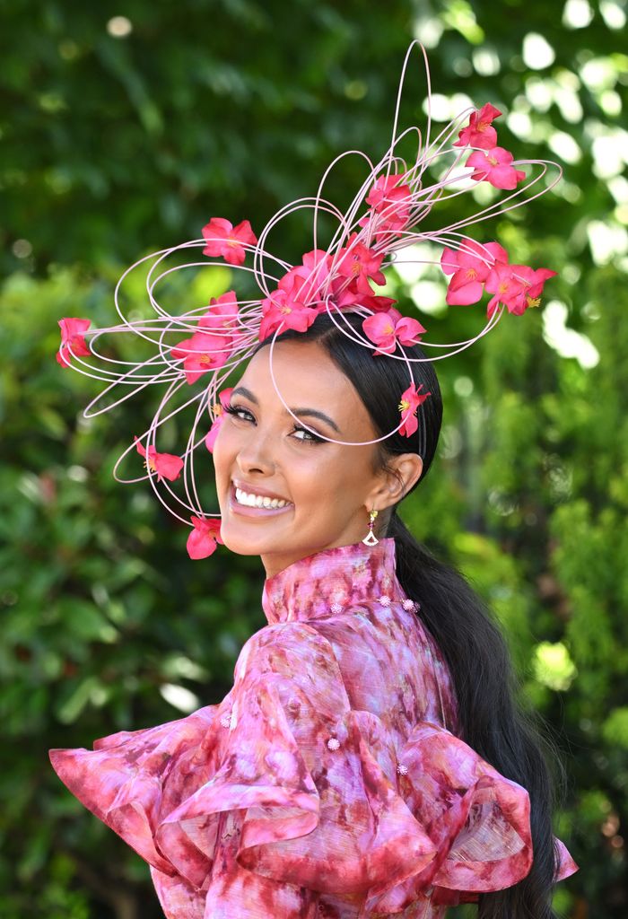 Maya Jama attended Royal Ascot back in 2022 optin for a pink floral design