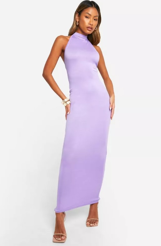 boohoo lilac dress 