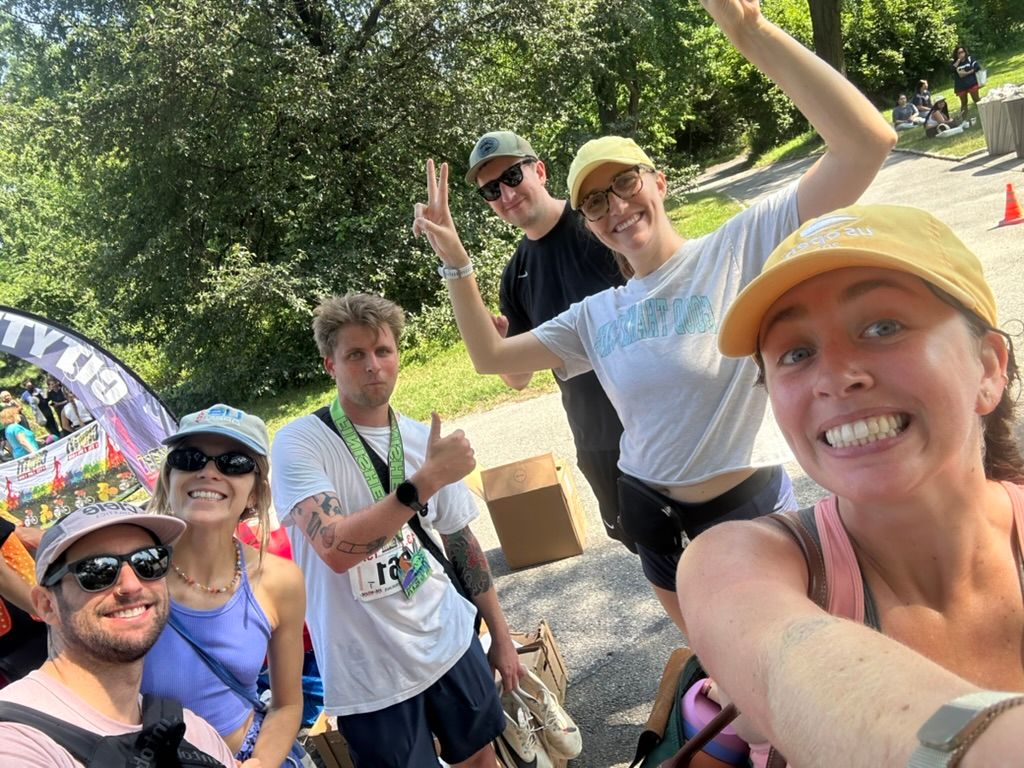 Tess and her friends after the race