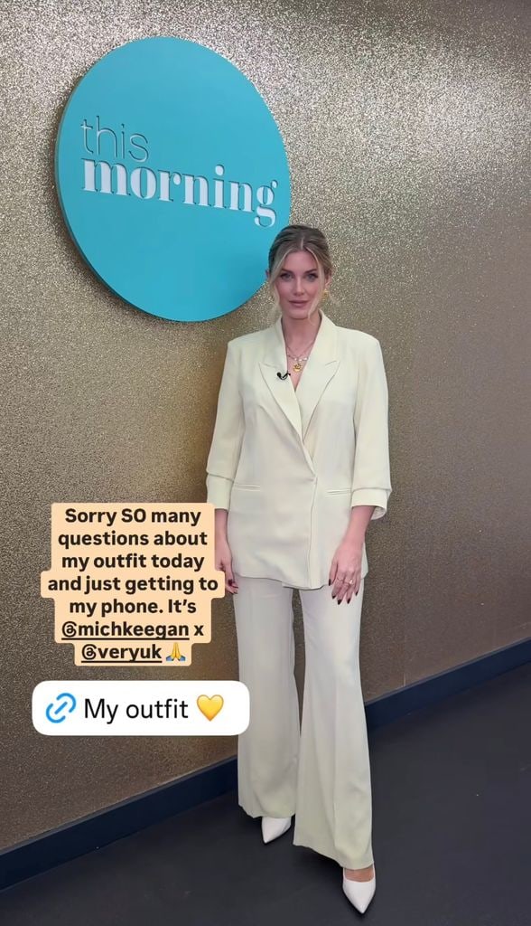 Ashley James shared her outfit details on Instagram