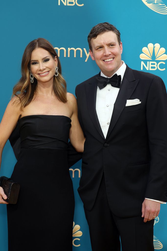 Rebecca Jarvis and Matthew Hanson attend the 74th Primetime Emmys at Microsoft Theater on September 12, 2022 in Los Angeles, California