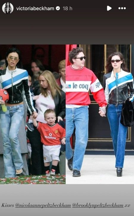 Nicola borrowed Victoria's vintage jacket in Paris