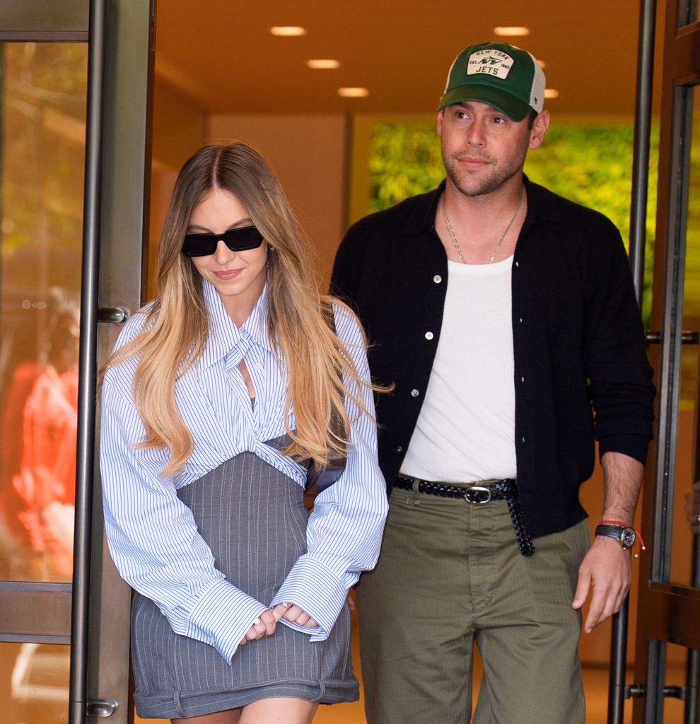 sydney sweeney walking with scooter braun