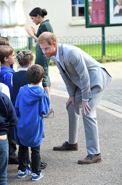 prince harry talking to children in brighton