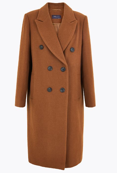 marks and spencer brown coat