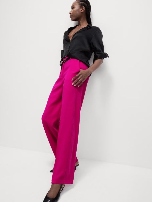 marks and spencer pink trousers 