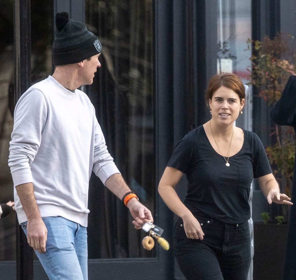 Princess Eugenie walking with Jack Brooksbank