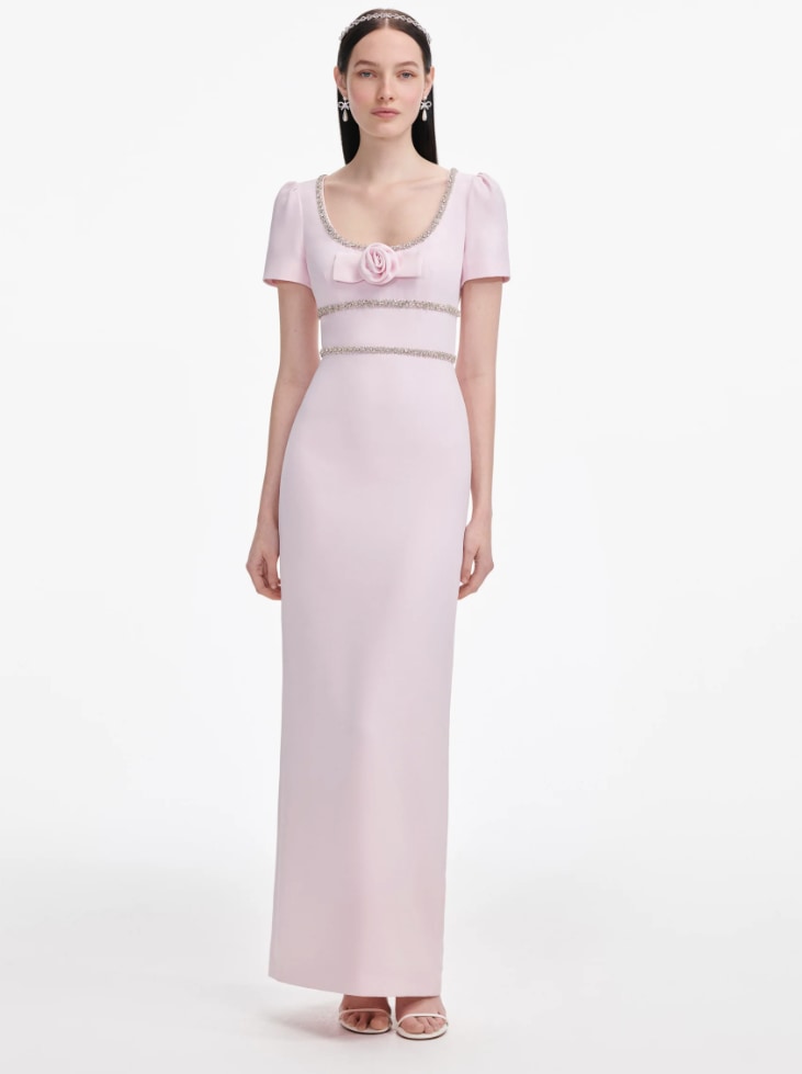 Self-Portrait pink maxi dress