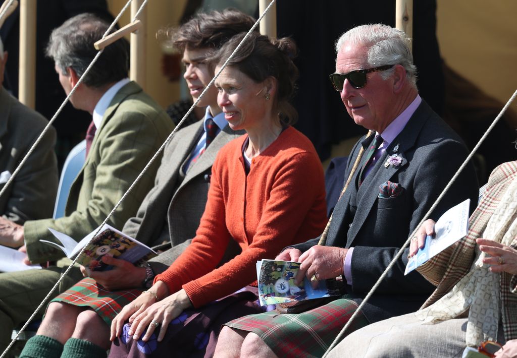 Lady Sarah Chatto and Charles watching Mey Highland Games in 2019