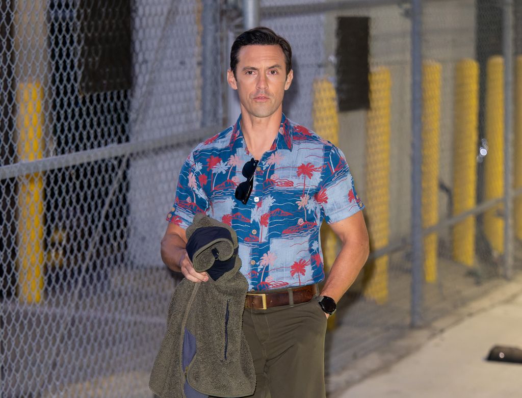 LOS ANGELES, CA – JANUARY 25: Milo Ventimiglia is seen "Jimmy Kimmel Live" on January 25, 2024 in Los Angeles, California. (Photo by RB/Bauer-Griffin/GC Images)