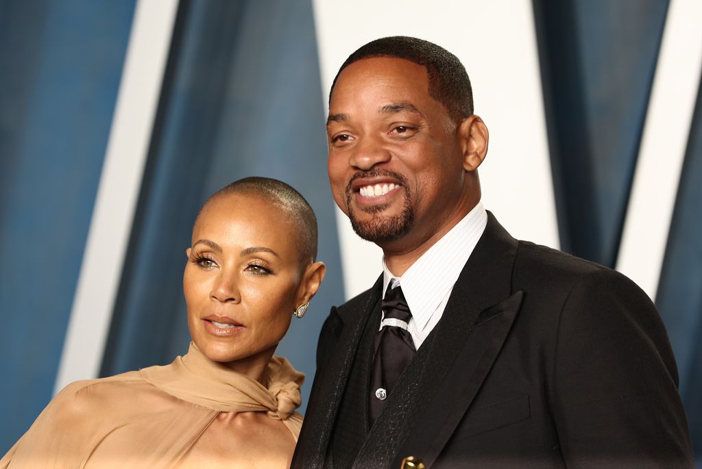 Jada Pinkett Smith and Will Smith attend the 2022 Vanity Fair Oscar Party Hosted By Radhika Jones at Wallis Annenberg Center for the Performing Arts on March 27, 2022 in Beverly Hills, California.