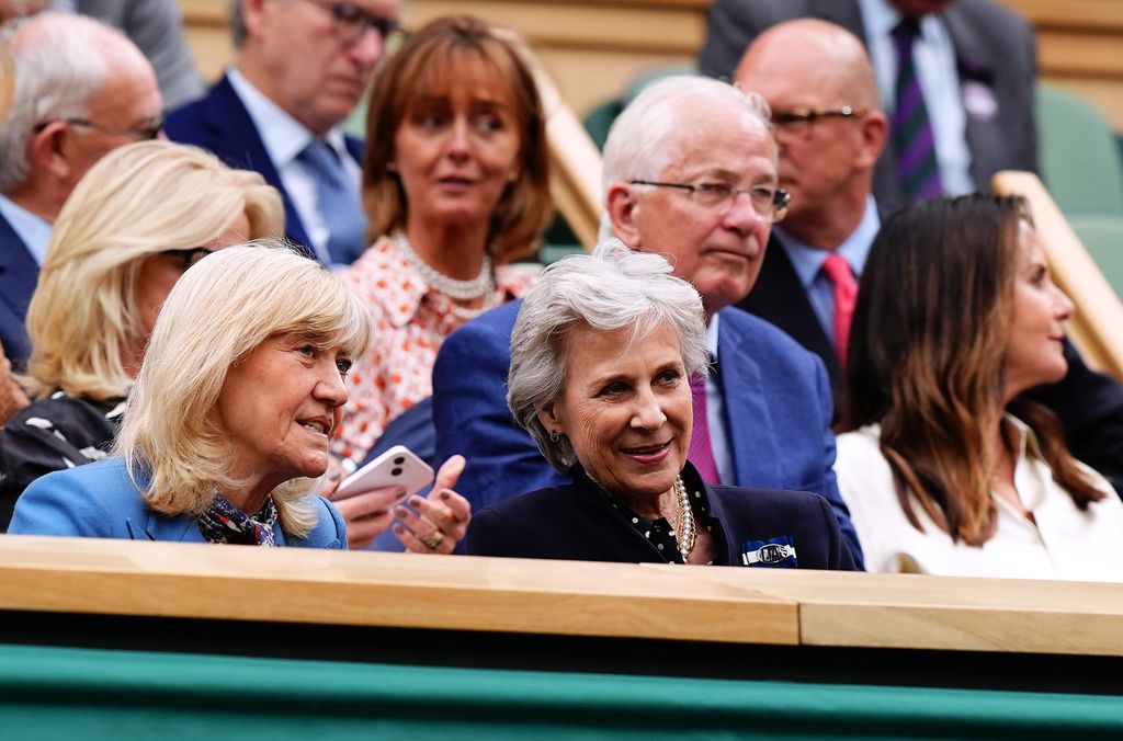 The Duchess of Gloucester in the royal box on day eight of the 2024 Wimbledon Championships 