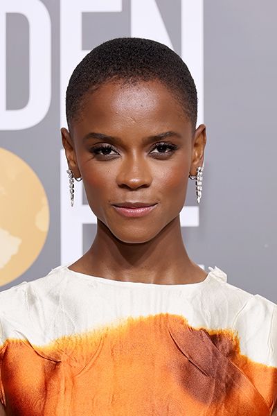 Letitia Wright Beauty Look Golden Globes 2023
