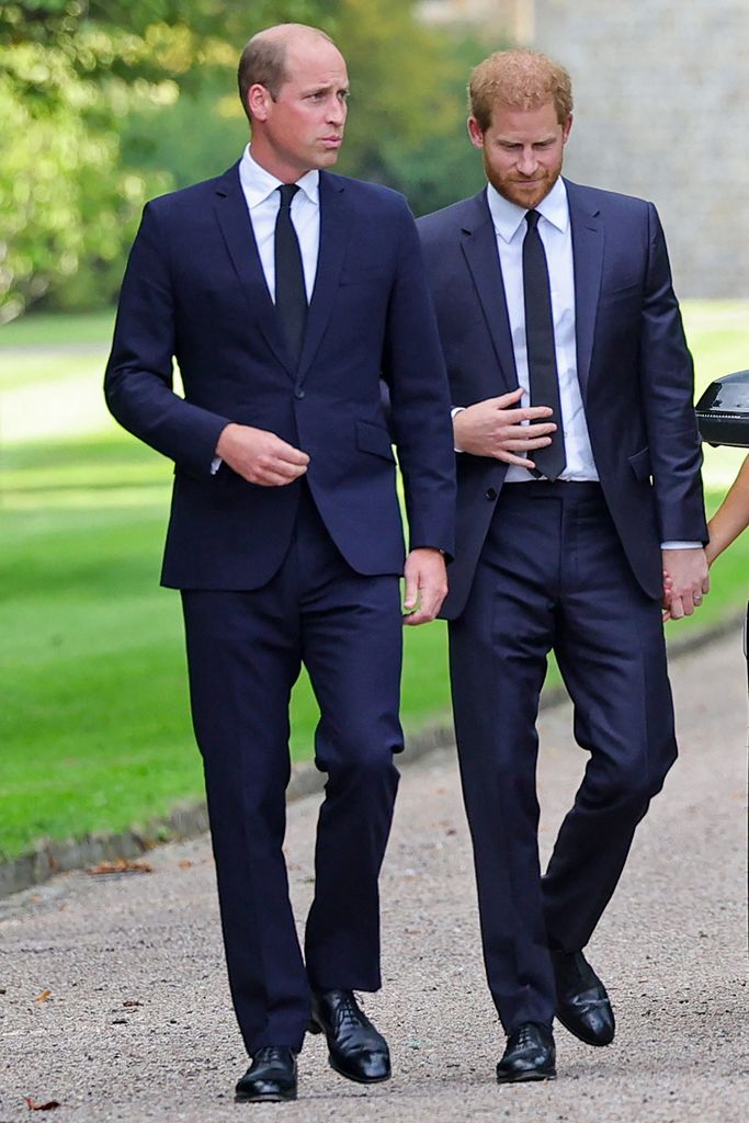Prince William and Prince Harry walking
