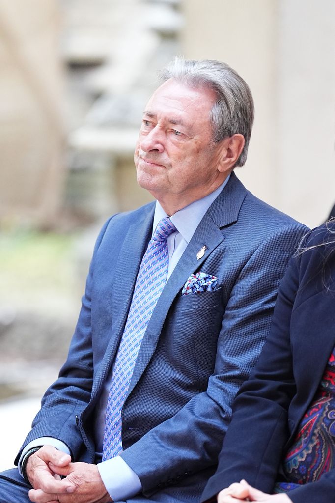 Alan Titchmarsh looking sad at a ceremony