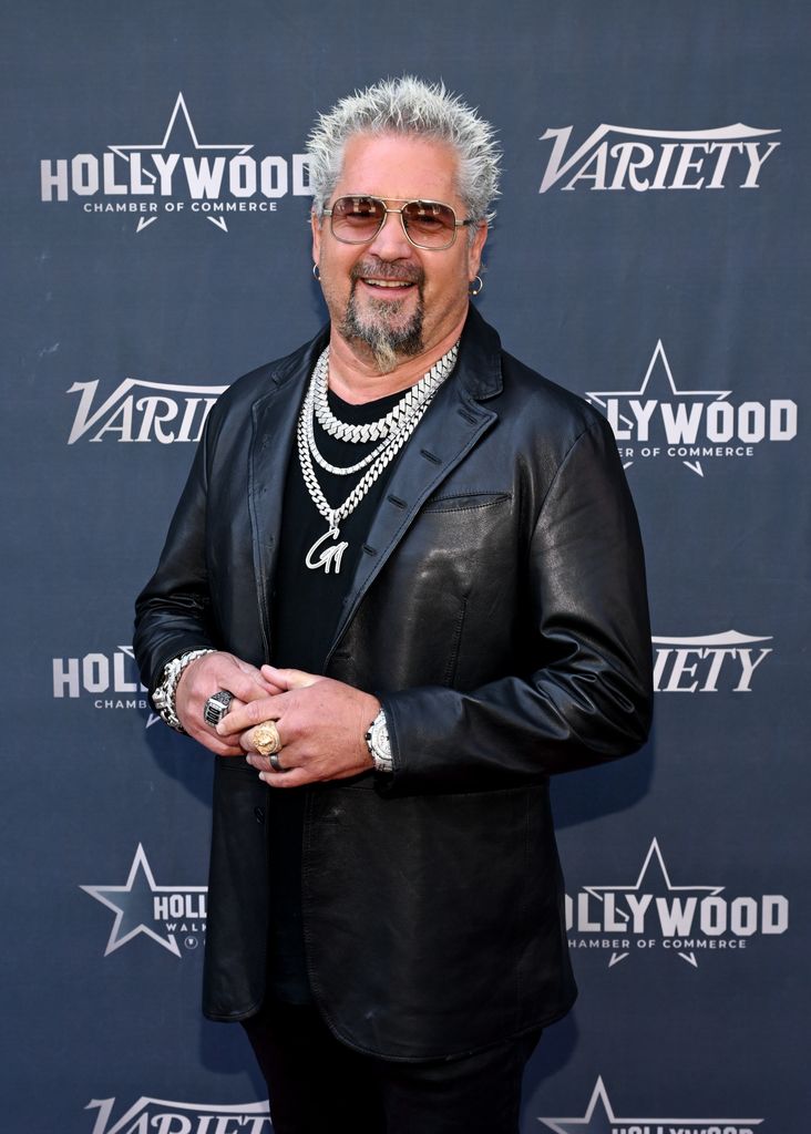 Guy Fieri at the star ceremony where Sammy Hagar is honored with a star on the Hollywood Walk of Fame on April 30, 2024 in Los Angeles, California
