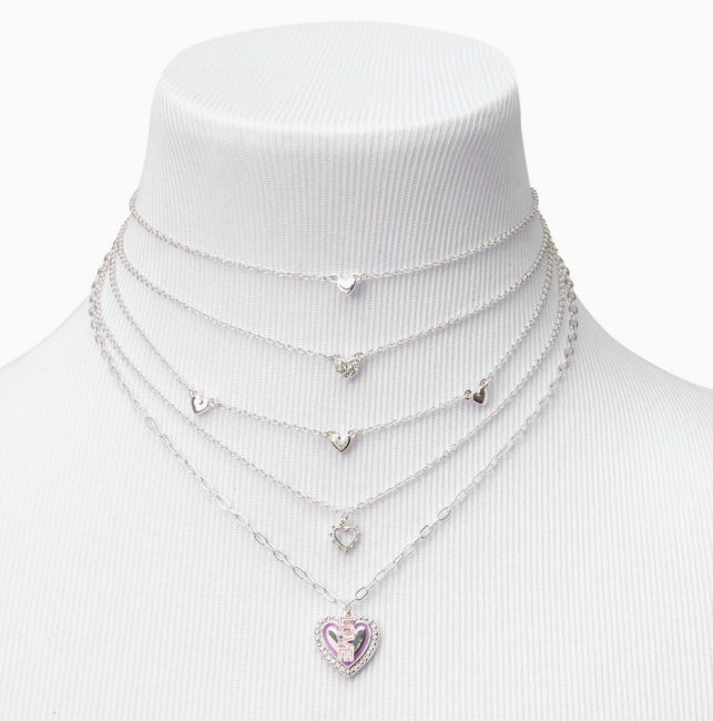 kids valentines gifts claires silver heart jewelry
