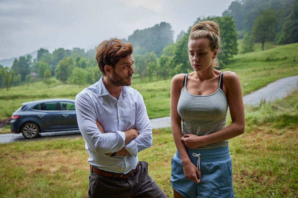 Francesco Pesce (LORENZO RICHELMY) & Chloe (NADIA PARKES) in The Chloe Ayling Story