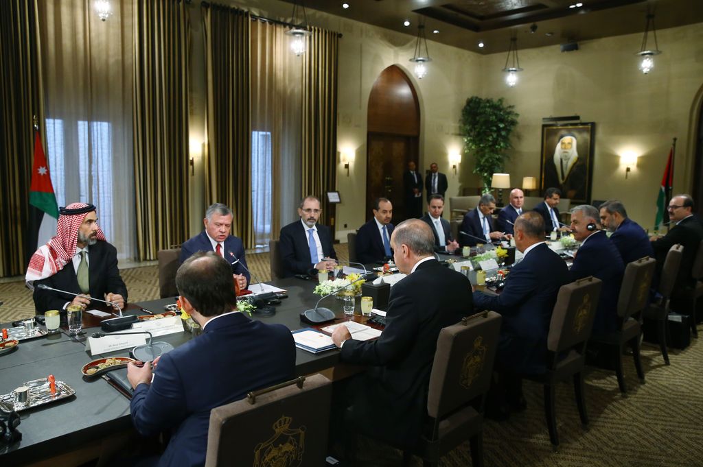 Abdullah II of Jordan and President of Turkey at Raghadan Palace in 2017