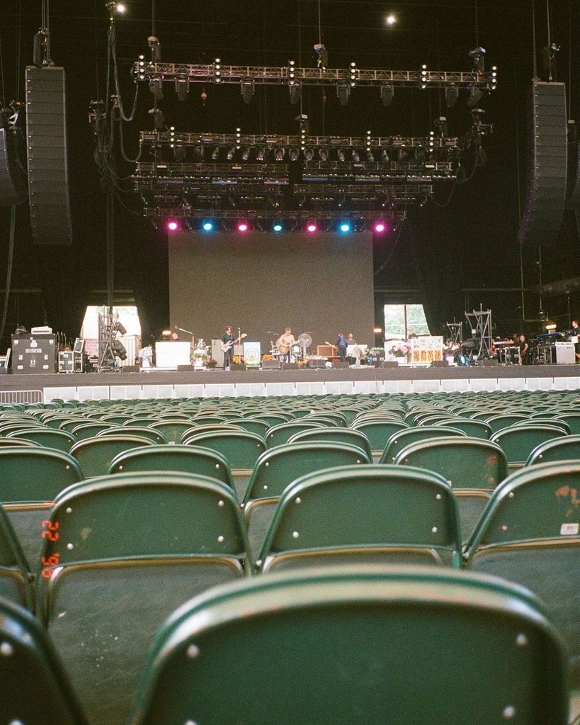 Anais took this photo of her dad rehearsing for the High Flying Birds tour