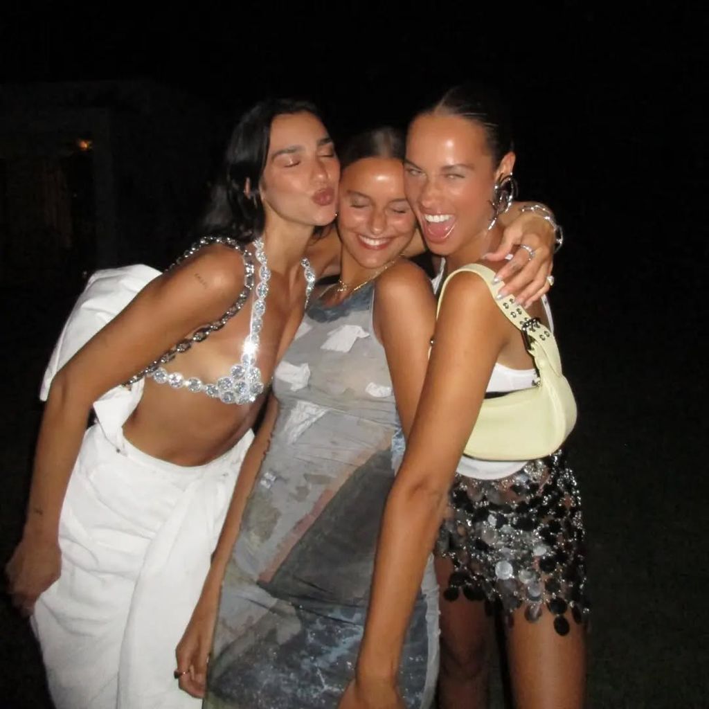 rosie viva and dua lipa i party outfits