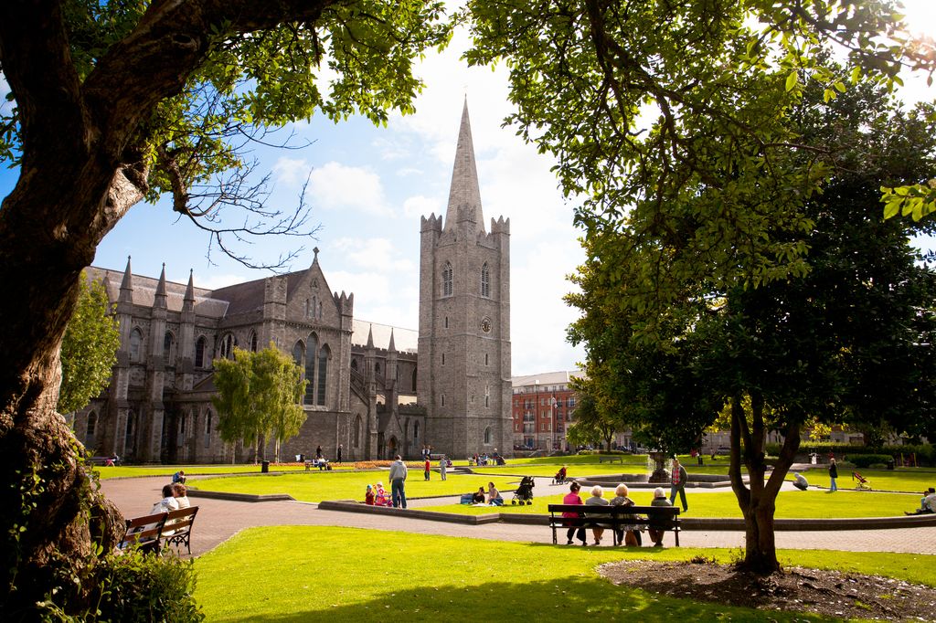 The grounds of St Patrick's Park, Dublin City, Ireland
