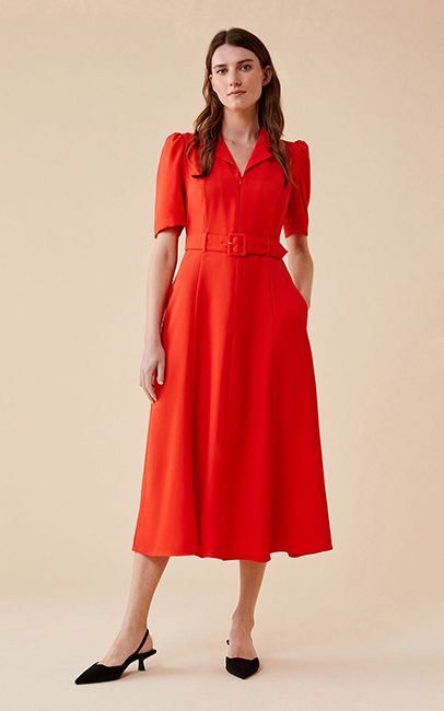 marks and spencer red dress