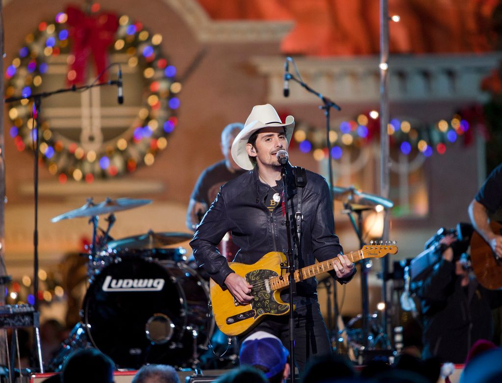 Brad Paisley tapes a performance for the Disney Parks Christmas Day Parade in 2012 