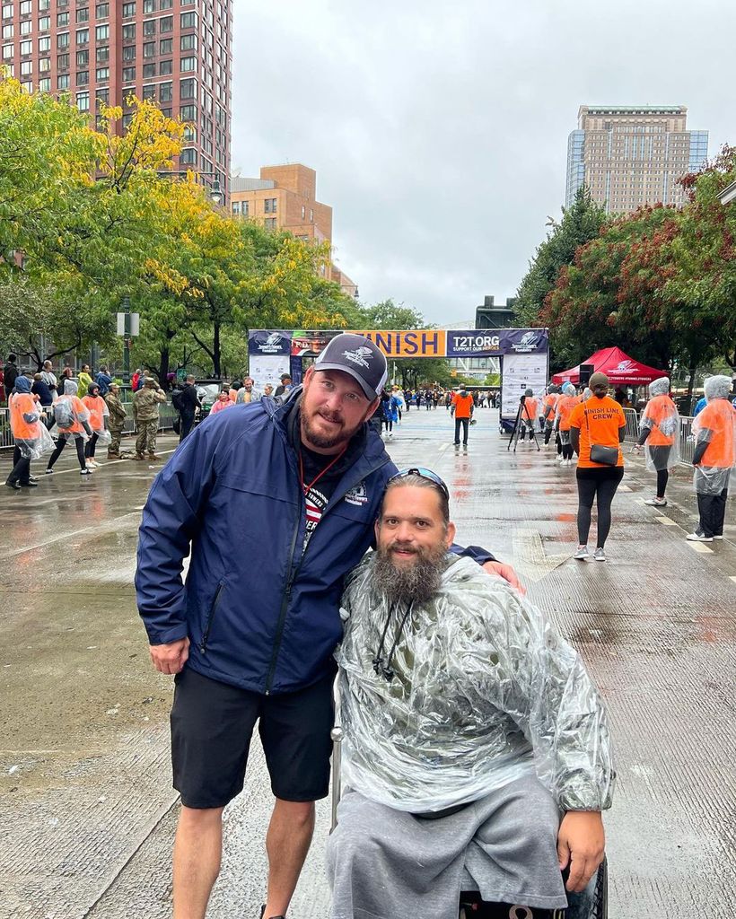 Cole Hauser with a fellow participant at the Tunnel to Towers 5K Run & Walk