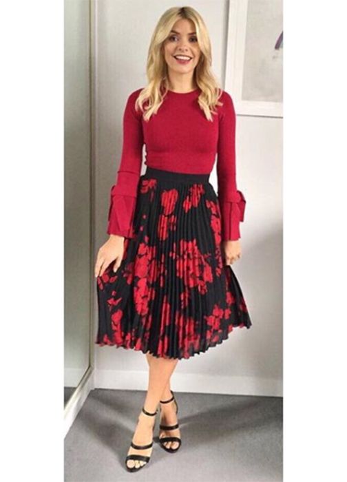 red skirt new