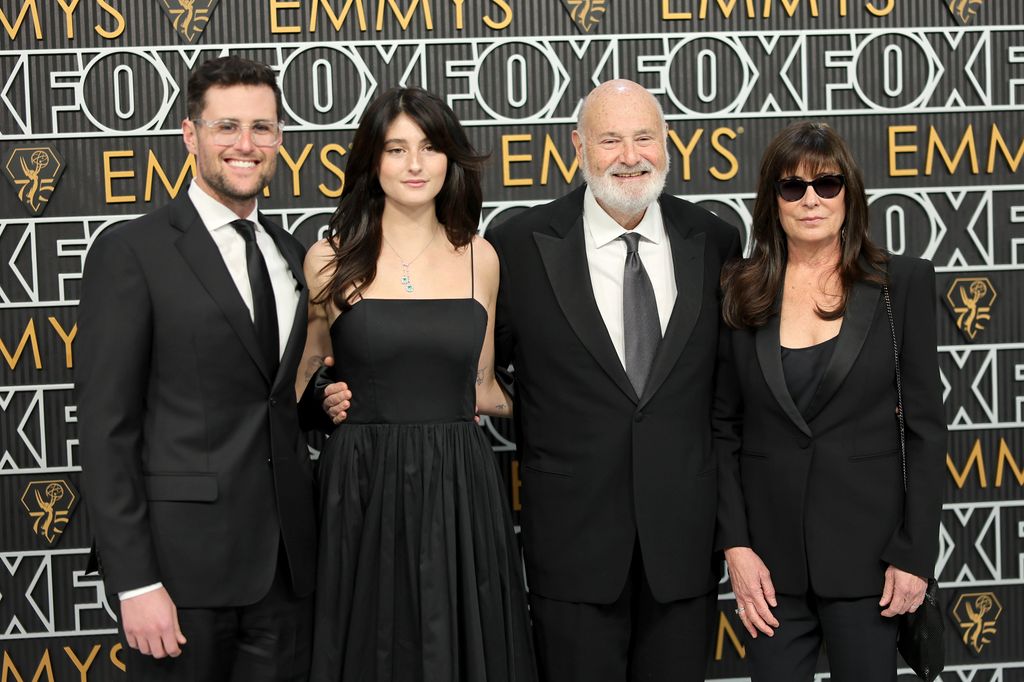 Jake Reiner, Romy Reiner, Rob Reiner, and Michele Reiner attend the 75th Primetime Emmy Awards at Peacock Theater on January 15, 2024 