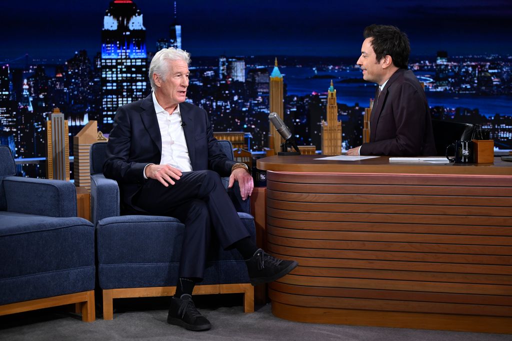  Richard Gere during an interview with host Jimmy Fallon 