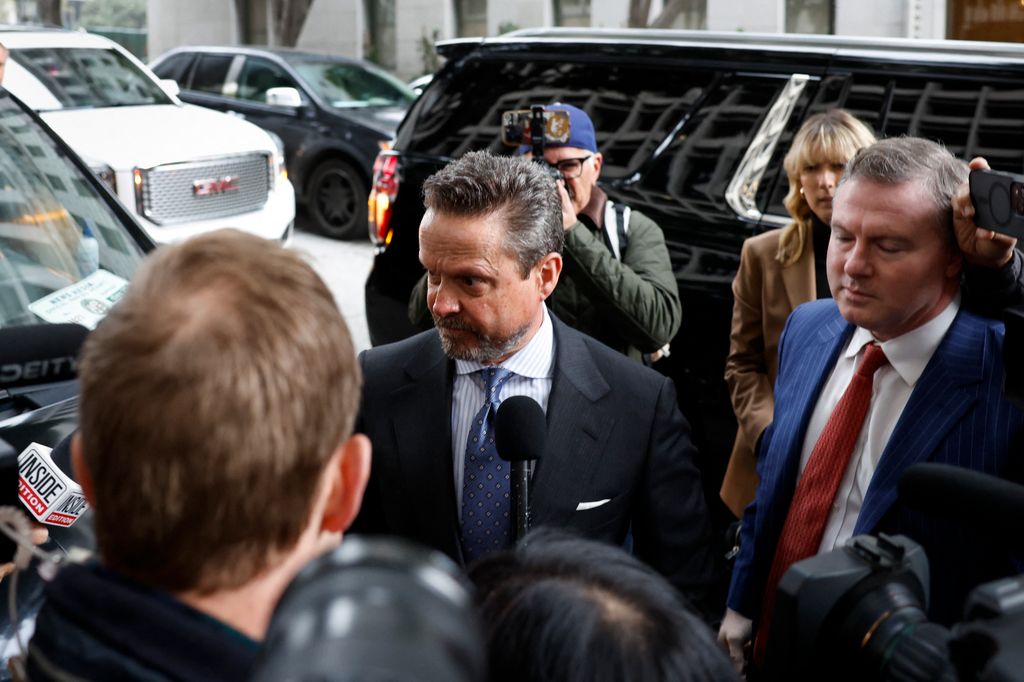 Defense attorney Alan Jackson arrives outside Los Angeles Superior Court where Nick Reiner, son of the late film director Rob Reiner, is expected to be arraigned on double murder charges, on December 17, 2025 in Los Angeles, California