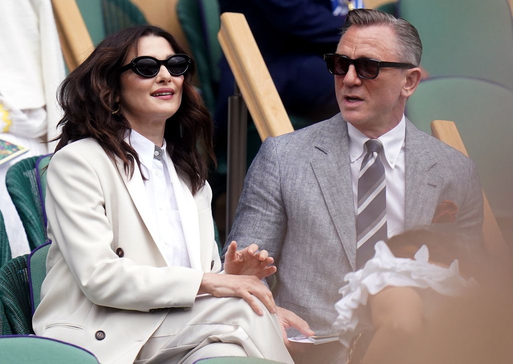 Daniel Craig and Rachel Weisz in the royal box at Wimbledon