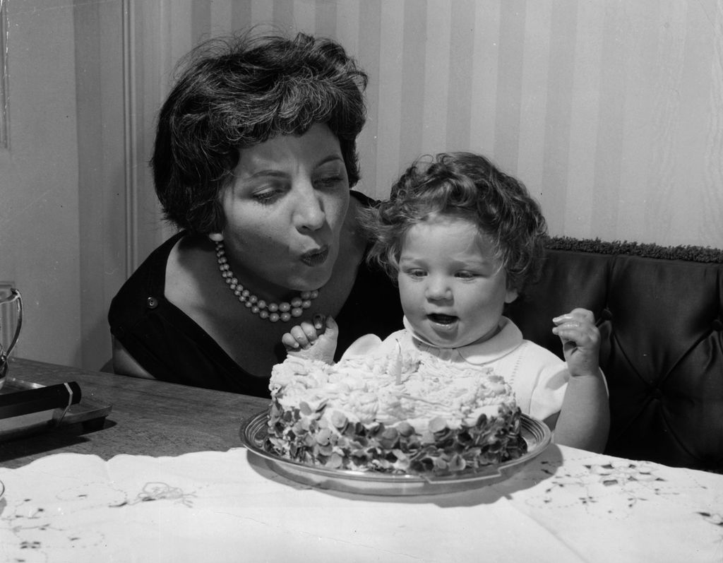 Sophie as a child with her mother Simone, French-born milliner to Princess Margaret, Queen Elizabeth and Princess Diana