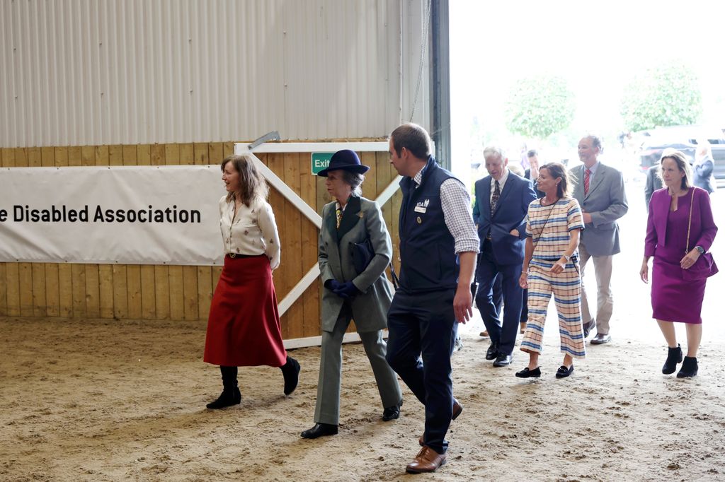 RDA UK Chair Helena Vega Lozano, Princess Anne, and RDA Chief Executive Michael Bishop during the Riding for the Disabled Association (RDA) National Championships at Hartpury University and Hartpury College