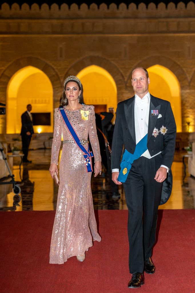  Kate and William at Jordan's Crown Prince Al Hussein bin Abdullah II's Royal Wedding Banquet at Al Husseinieh Palace in Amman, Jordan,