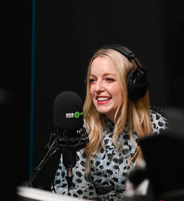 Lauren Laverne in a radio station