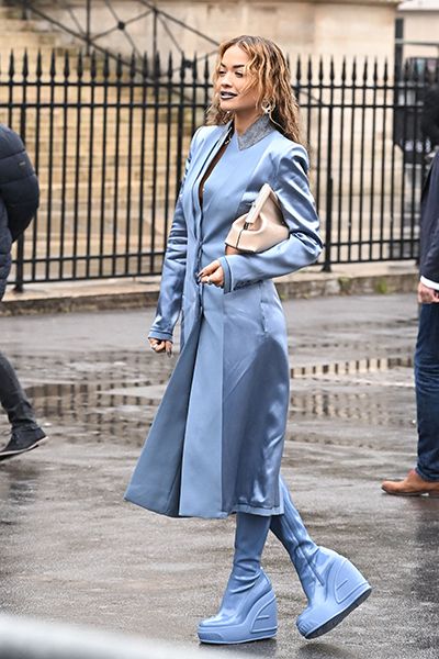 Rita Ora Blue Fendi Outfit