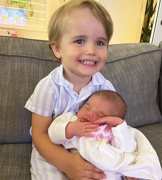 vogue williams son theo with baby gigi