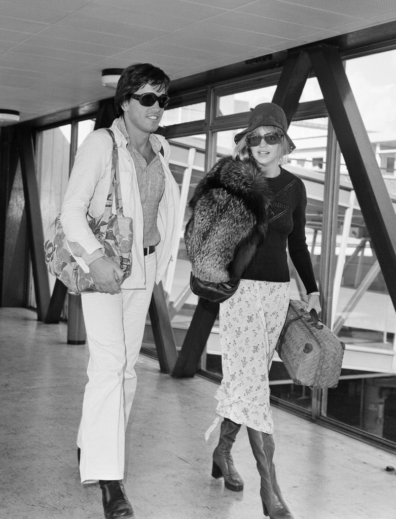 Goldie Hawn, American actress with Bruno Wintzell at London Heathrow Airport, 22nd September 1973
