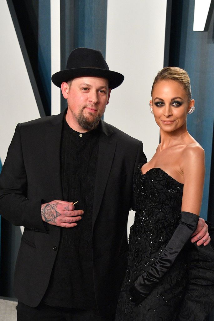 Joel Madden and Nicole Richie attend the 2020 Vanity Fair Oscar party hosted by Radhika Jones at Wallis Annenberg Center for the Performing Arts on February 09, 2020 in Beverly Hills, California