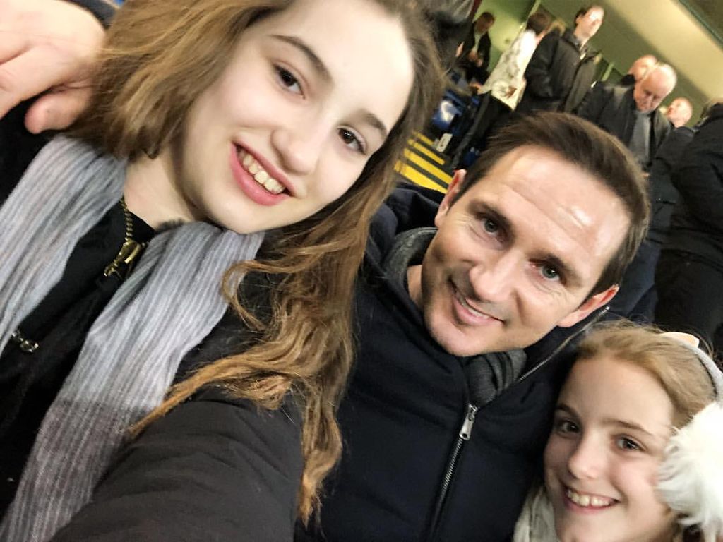 Frank Lampard with his children Isla and Luna