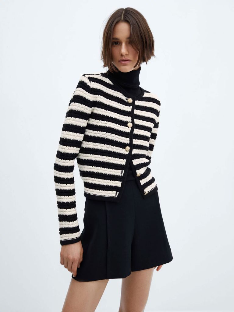 Mango Flok Striped Cardigan