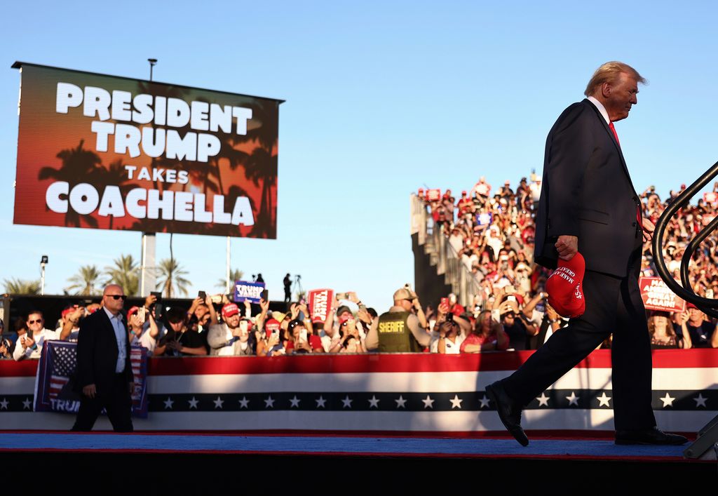 Republican presidential nominee, former U.S. President Donald Trump at Coachella, California