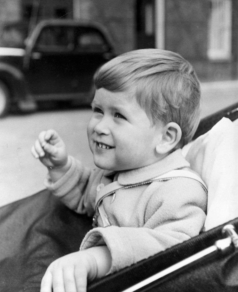 Prince Charles aged two in carriage