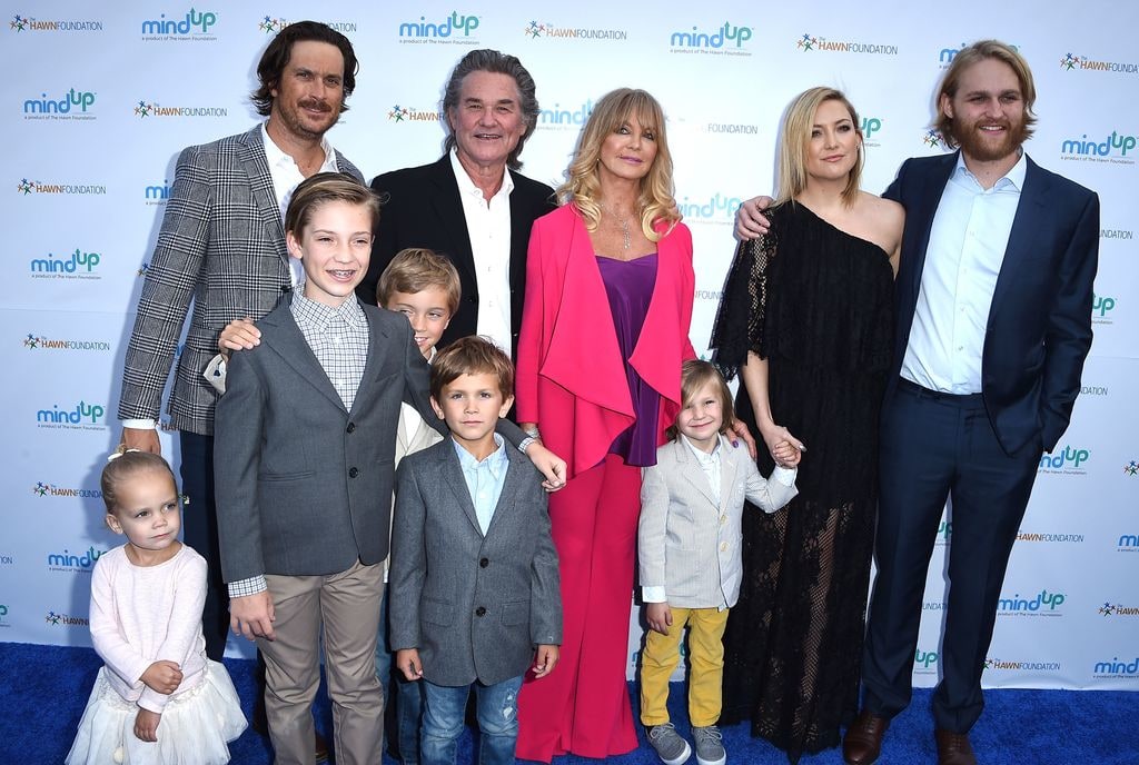 Oliver Hudson, Kurt Russell, Goldie Hawn, Kate Hudson and Wyatt Russell  arrives at the Goldie Hawn Hosts Annual Goldie's Love In For Kids 